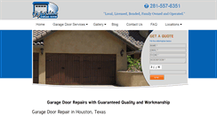 Desktop Screenshot of garagedoorrepairinhouston.net