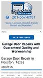 Mobile Screenshot of garagedoorrepairinhouston.net