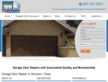 Tablet Screenshot of garagedoorrepairinhouston.net